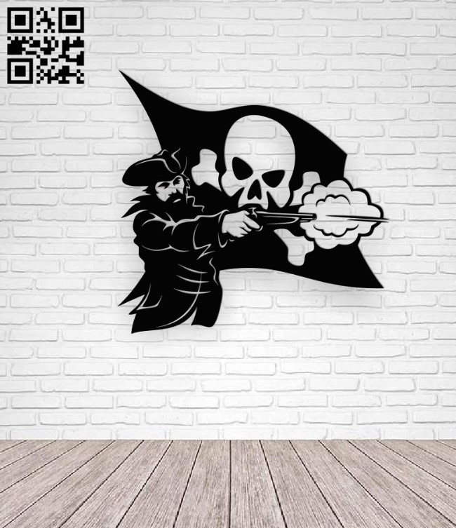 Pirate E0016548 file pdf free vector download for laser cut plasma