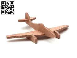 Plane 3D Puzzle CU003003 file cdr and dxf free vector download for Laser cut cnc