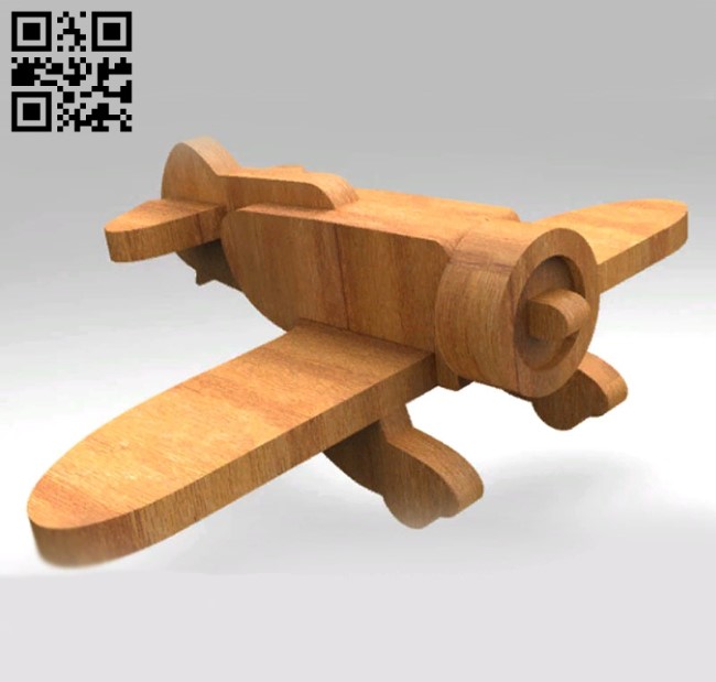 Plane 3D Puzzle CU003007 file pdf free vector download for Laser cut cnc