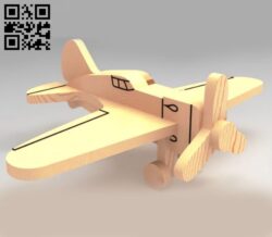 Plane I16 3D Puzzle CU003001 file cdr and dxf free vector download for Laser cut cnc