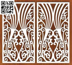 Plant Design Decorative Screen G0000185 file cdr and dxf free vector download for CNC cut