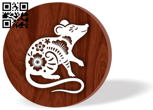 Rat zodiac E0016524 file pdf free vector download for laser cut