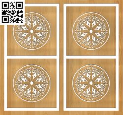 Round Floral Design G0000218 file cdr and dxf free vector download for CNC cut