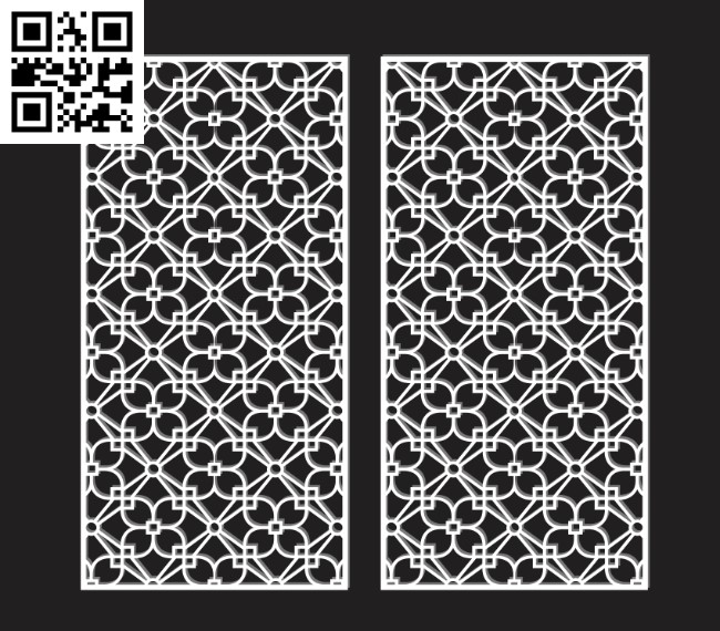 Screen Pattern CU003009 file pdf free vector download for Laser cut cnc