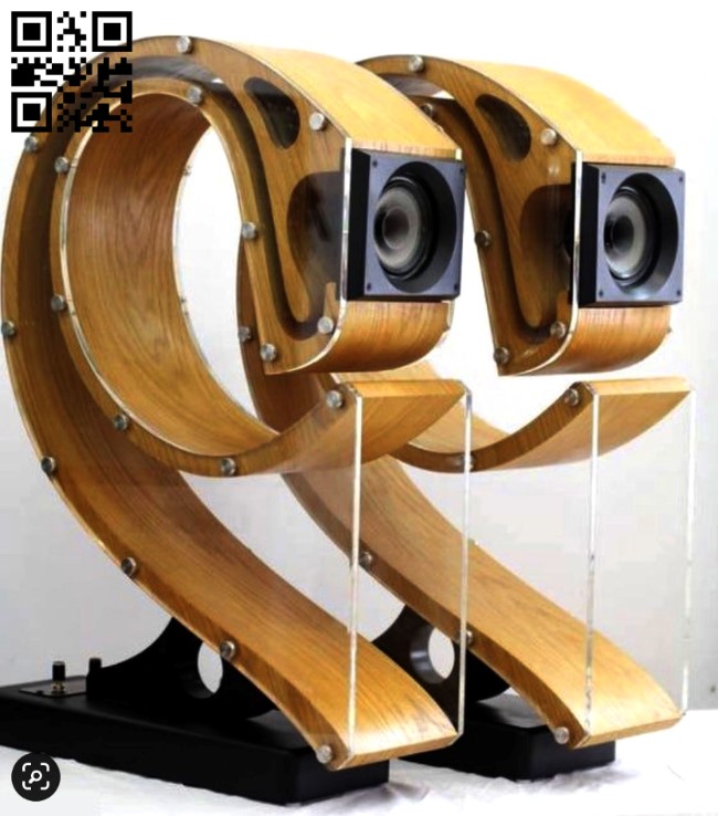 Snail-shaped music speaker CU003001 file pdf free vector download for cnc cut