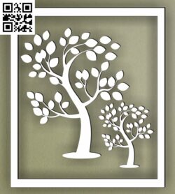 Spiral Tree Silhouette G0000447 file cdr and dxf free vector download for CNC cut