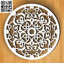 Stylized Vector Mandala Ornament G0000258 file cdr and dxf free vector download for CNC cut