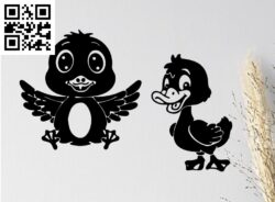 The Duck G0000487 file cdr and dxf free vector download for CNC cut