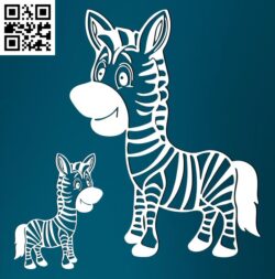 The Zebra G0000485 file cdr and dxf free vector download for CNC cut