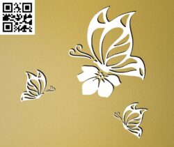 The butterfly  G0000365 file cdr and dxf free vector download for CNC cut