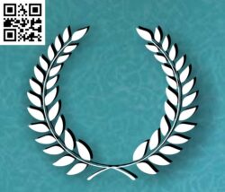 The olive branch design G0000307 file cdr and dxf free vector download for CNC cut