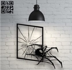 The spider pierced the window CU003013 file pdf free vector download for Laser cut cnc