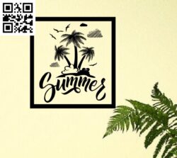 Vector summer icons G0000423 file cdr and dxf free vector download for CNC cut