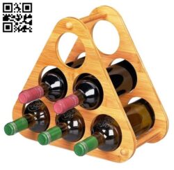 Wine rack E0016395 file cdr and dxf free vector download for laser cut