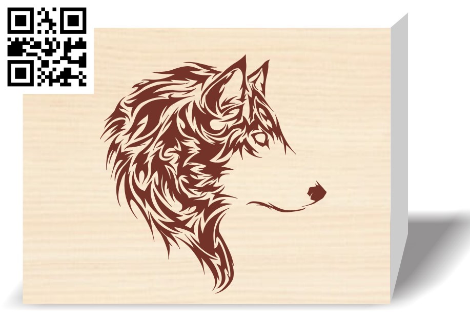 Wolf Stencil Vector
