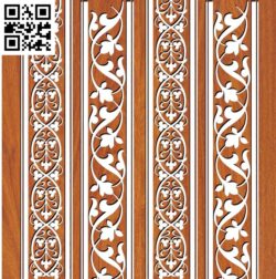 Wood carving art pattern G0000499 file cdr and dxf free vector download for CNC cut