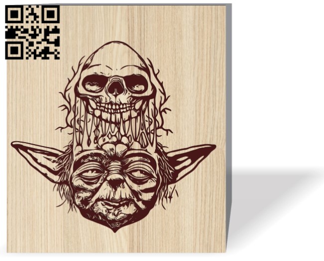 Yoda E0016518 file pdf free vector download for laser engraving machine