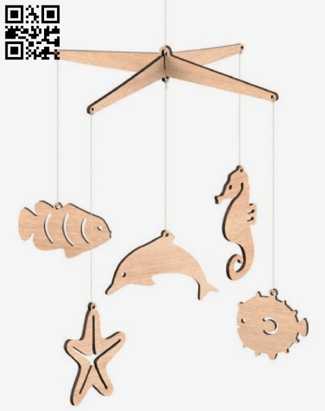 fish pendant E0016495 file pdf free vector download for laser cut