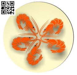 Green crayfish  G0000420 file cdr and dxf free vector download for CNC cut