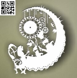 Party clock G0000421 file cdr and dxf free vector download for CNC cut