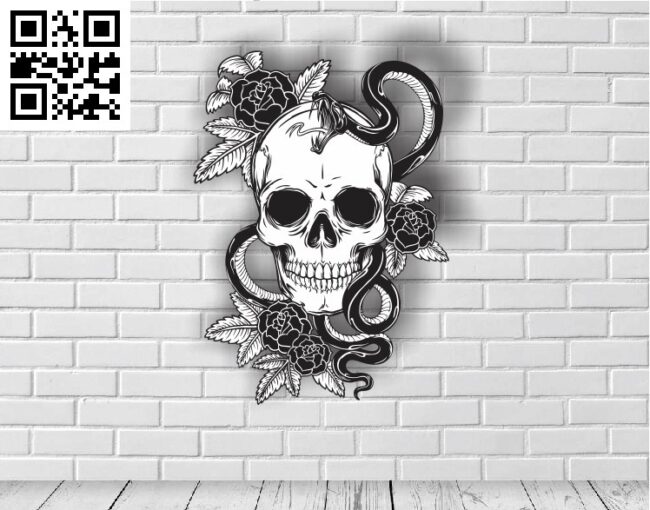 Ros Skul G0000462 file cdr and dxf free vector download for CNC cut 5 ros skull