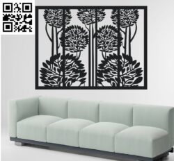 Vector tree partition G0000482 file cdr and dxf free vector download for CNC cut