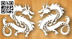 Asian Dragon Long Chinese G0000527 file cdr and dxf free vector download for CNC cut