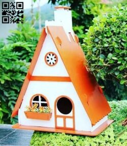 Bird house E0016639 file pdf free vector download for laser cut