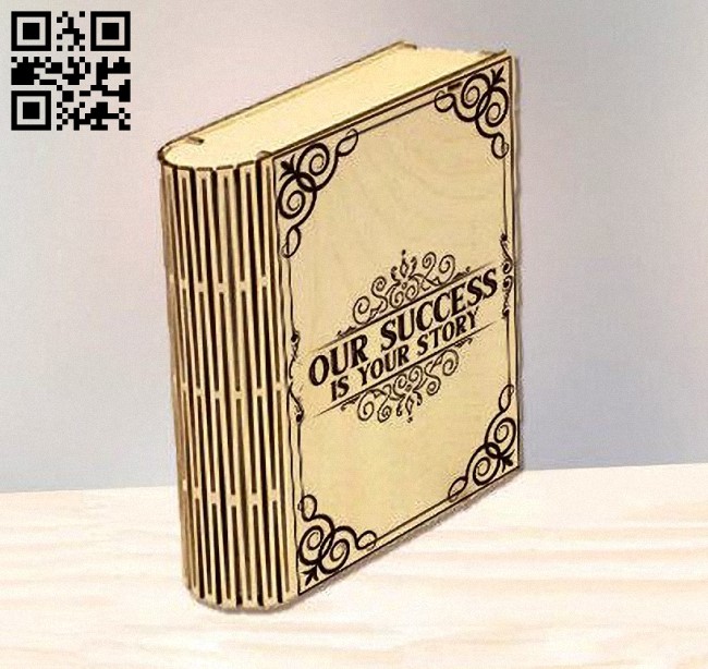 Book box E0016709 file cdr and dxf free vector download for laser cut
