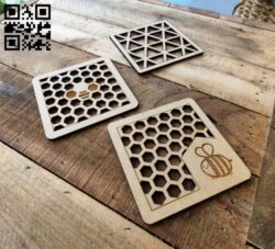 Coasters E0016803 file cdr and dxf free vector download for laser cut