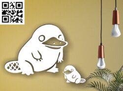 Cute Weird Duck Billed Platypus G0000529 file cdr and dxf free vector download for CNC cut