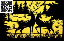 Deer G0000654 file cdr and dxf free vector download for Laser cut CNC