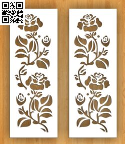 Design pattern panel screen G0000510 file cdr and dxf free vector download for CNC cut
