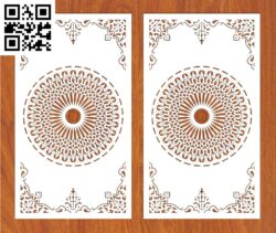 Design pattern panel screen G0000577 file cdr and dxf free vector download for CNC cut