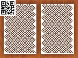 Design pattern panel screen G0000579 file cdr and dxf free vector download for CNC cut
