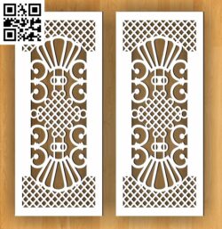 Design pattern panel screen G G0000518 file cdr and dxf free vector download for CNC cut