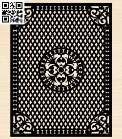 Design pattern panel screen G0000621 file cdr and dxf free vector download for Laser cut CNC