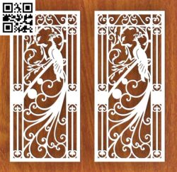 Design pattern panel screen G0000568 file cdr and dxf free vector download for CNC cut