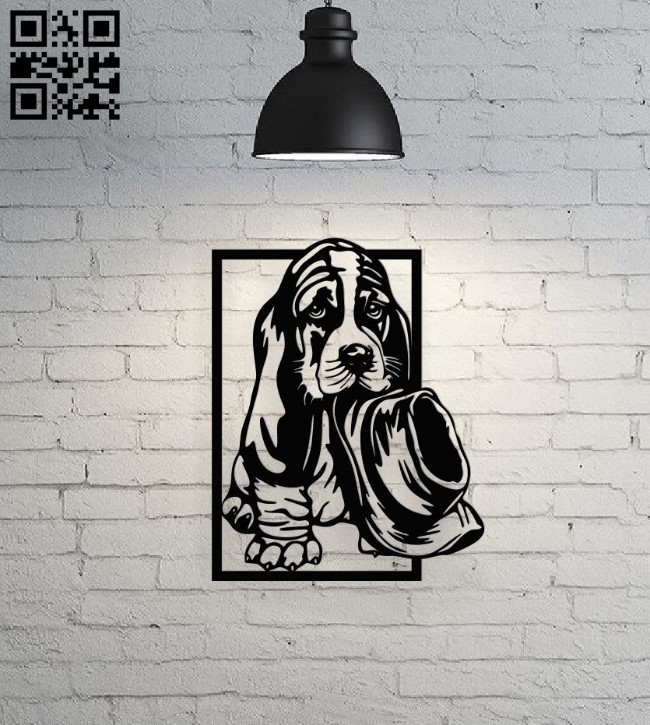 Dog with hat E0016839 file cdr and dxf free vector download for laser cut plasma