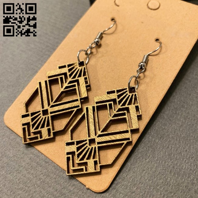 Earring E0016744 file pdf free vector download for laser cut