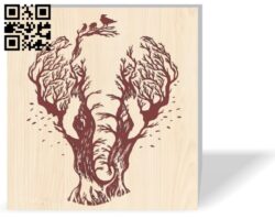 Elephant E0016660 file cdr and dxf free vector download for laser engraving machine