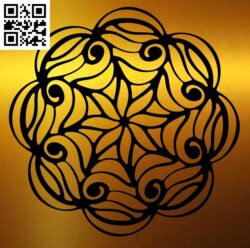 Flower mandala A G0000570 file cdr and dxf free vector download for CNC cut