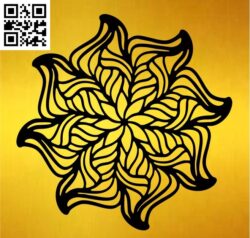 Mandala Flower D G0000611 file cdr and dxf free vector download for CNC cut