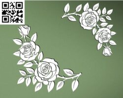 Flower_Rose G0000575 file cdr and dxf free vector download for CNC cut