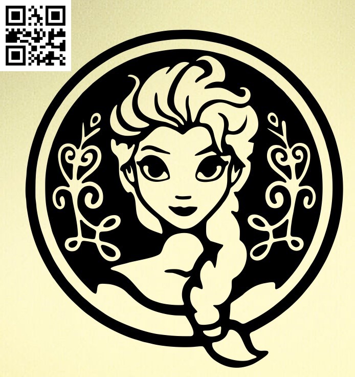 Frozen Elsa G0000548 file cdr and dxf free vector download for CNC cut –  Download Vector