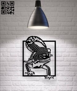 Gecko E0016823 file cdr and dxf free vector download for laser cut plasma