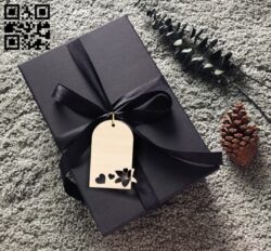 Gift tag E0016752 file pdf free vector download for laser cut