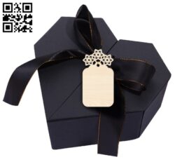 Gift tag E0016801 file cdr and dxf free vector download for laser cut