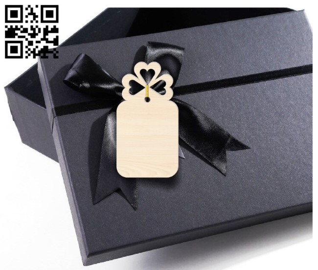 Gift tag E0016802 file cdr and dxf free vector download for laser cut