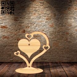 Heart E0016770 file cdr and dxf free vector download for laser cut